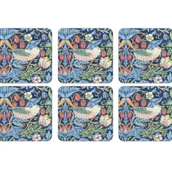 Aarbeidendief onderzetter 6 pack, Blauw