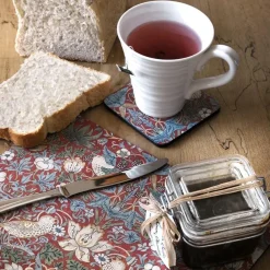 Aarbeidendief onderzetter 6 pack, Rood