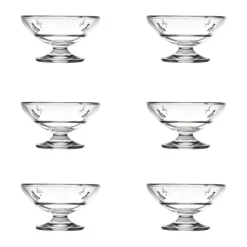 Abeille glazen schaal op voet 20 cl 6-pack, Transparant