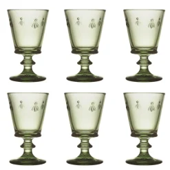 Abeille wijnglas 24 cl 6 pack, Olijfgroen