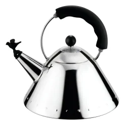 Alessi 9093 fluitketel, Zwart-vogel