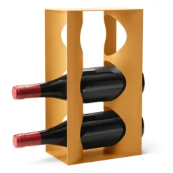 Alfredo wijnrek 3 flessen 33,6x12 cm, Saffron yellow