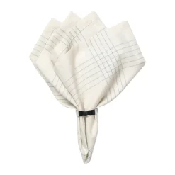 Alice stoffen servet 45x45 cm, Dusty blue-natural