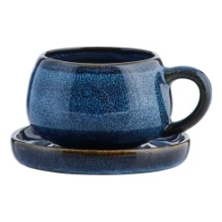 Amera espressokopje en schotel 8 cl, Blauw