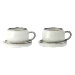 Amera espressokopje met schotel, White sands