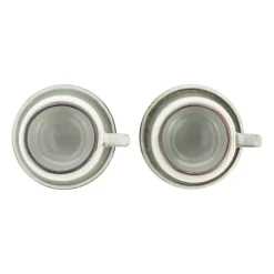 Amera espressokopje met schotel, White sands