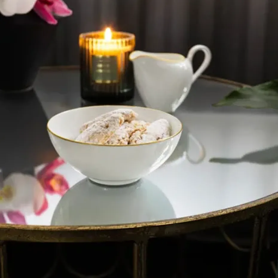 Anmut Gold kom Ø 13 cm, Wit