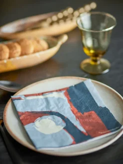 Arty papieren servet 20-pack, Blauw