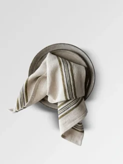 Astrid linnen servet 50x50 cm, Olive