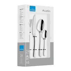 Austin bestekset 24 delen, Roestvrij staal