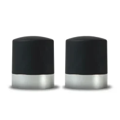 Axel wijn- en champagnekurk 2-pack, Zwart-zilver