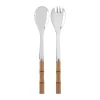 Bamboo shape saladebestek 2 delen, Light wood gelamineerd