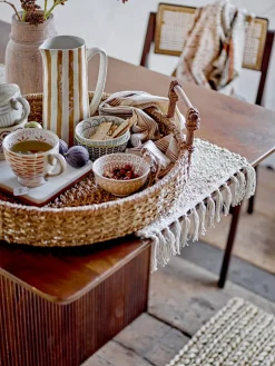 Begonia kan aardewerk 23,5 cm, Bruine strepen