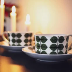 Berså theekop met schotel 35 cl, Groen