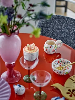 Biona schaal met deksel Ø11 cm, Roos