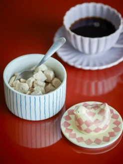 Biona schaal met deksel Ø11 cm, Roos