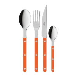 Bistrot solid bestekset 4-delig, Oranje