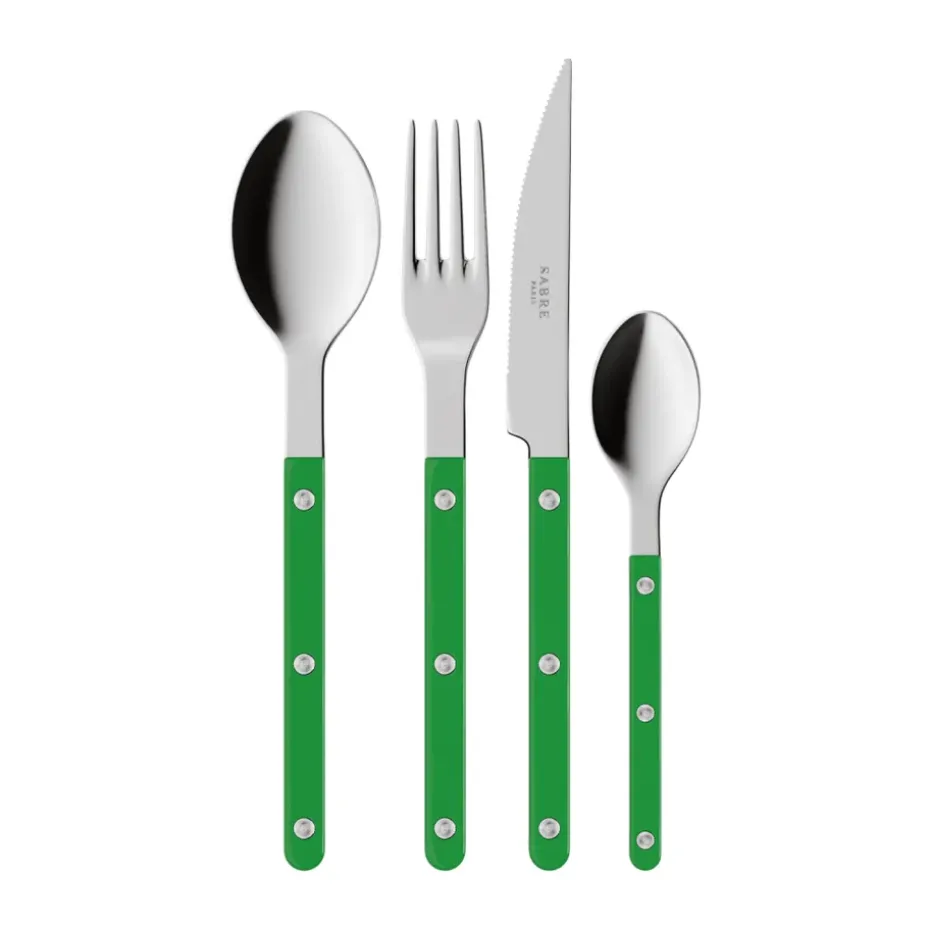 Bistrot solid bestekset 4-delig, Garden green