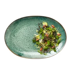 Bitz schaal ovaal 25x36 cm, Zwart-groen