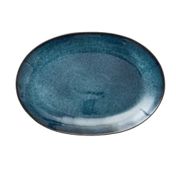 Bitz schaal ovaal 25x36 cm, Zwart-donkerblauw