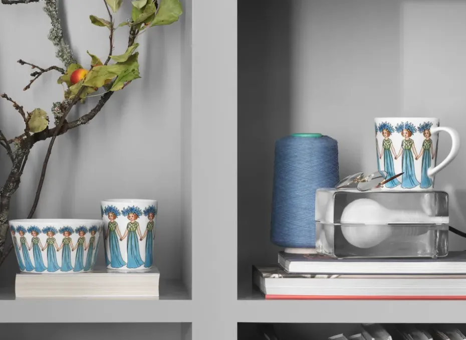 Blåklint mok met oor, 40 cl.