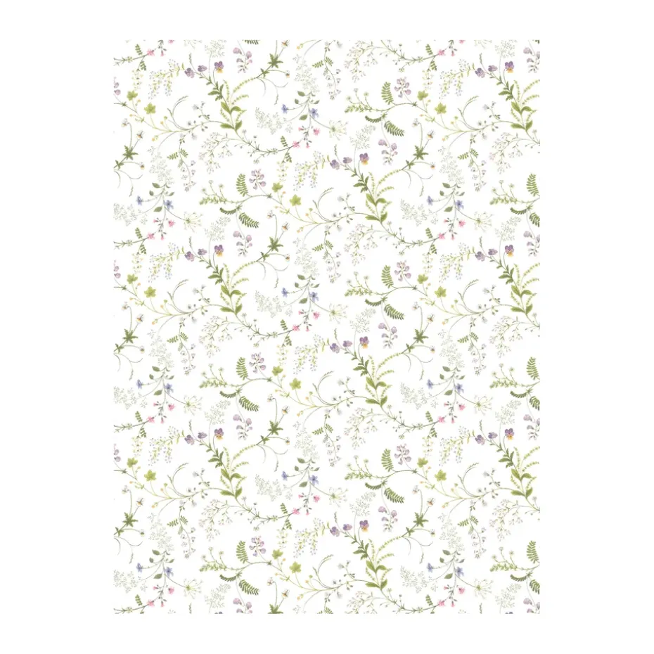 Blomsteryra gewaxt tafelkleed, Groen