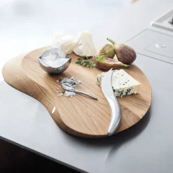 Bloom zoutschaaltje met lepel, roestvrij staal