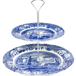 Blue Italian 2-laagse etagère, 2-laags