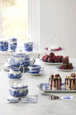 Blue Italian taartschep 25 cm, Keramiek-roestvij staal