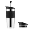 Bodum Travel koffiezetmok chroom, zwart
