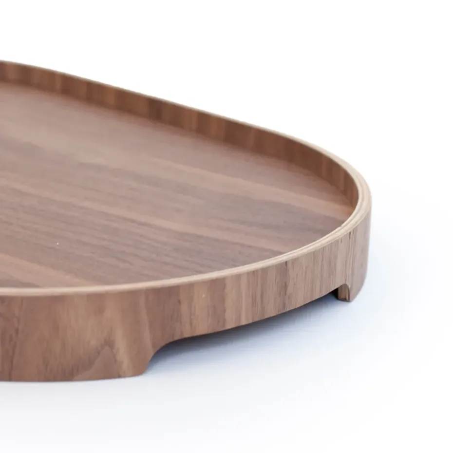 Bosign dienblad curveline medium 26x39 cm, Walnoot