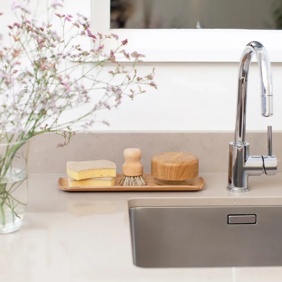 Bosign houten dienblad leaf, Wilgenhout