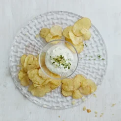 Bossa Nova koekjesschaal/chip and dip, Helder