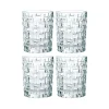 Bossa Nova whiskeyglazen 33 cl 4 stuks, Helder