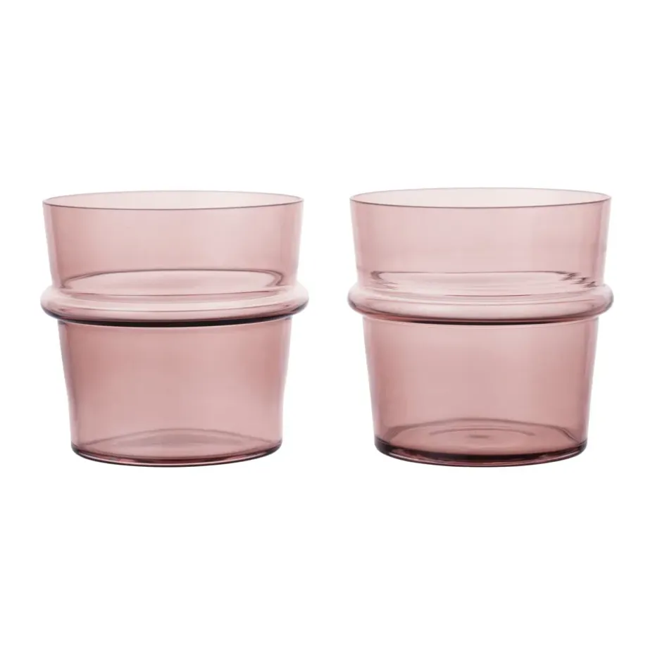 Boya drinkglas laag 30 cl 2-pack, Mauve