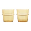 Boya drinkglas laag 30 cl 2-pack, Yellow