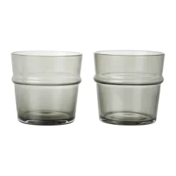 Boya drinkglas laag 30 cl 2-pack, Smoked Grey