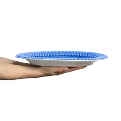 Bubbles ovale schaal, 35 cm, Lichtblauw