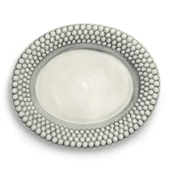 Bubbles ovale schaal, 35 cm, Grijs