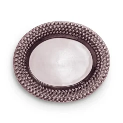Bubbles ovale schaal, 35 cm, Pruim