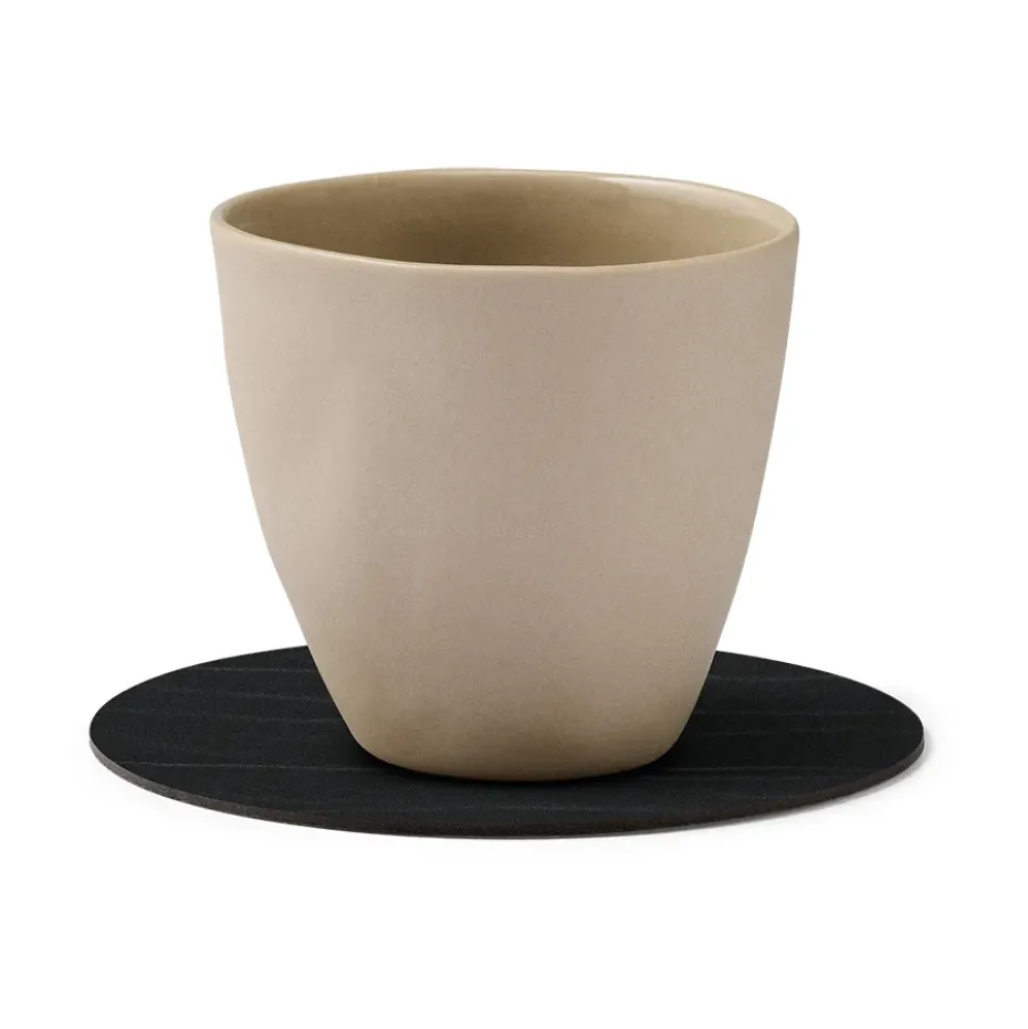 Buffalo onderzetter (glazen) circle, zwart