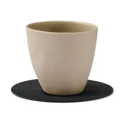 Bull onderzetter (glazen) circle, zwart