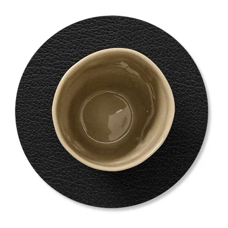 Bull onderzetter (glazen) circle, zwart
