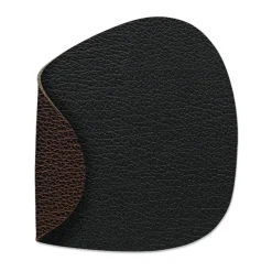 Bull onderzetter (glazen) keerbaar curve 1 St., zwart-bruin