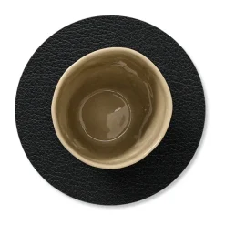 Bull onderzetter (glazen) keerbaar circle 1 St., zwart-bruin