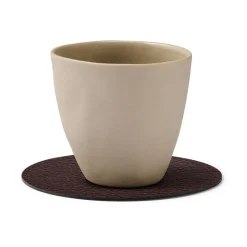 Bull onderzetter (glazen) keerbaar circle 1 St., zwart-bruin