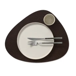 Bull placemat keerbaar curve L 1 St., zwart-bruin