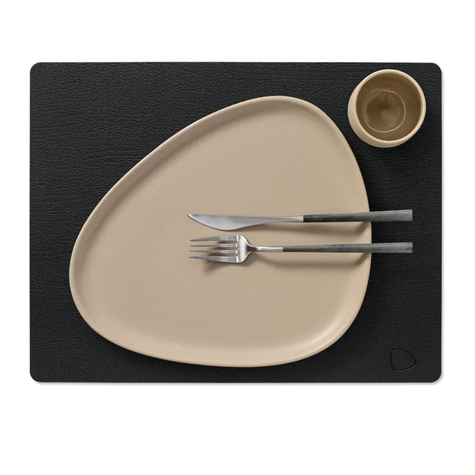 Bull placemat square, zwart