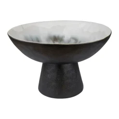 By Hand schaal op voet Ø31,5x20 cm, Off-white