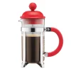 Caffettiera koffiepers rood, 3 koppen